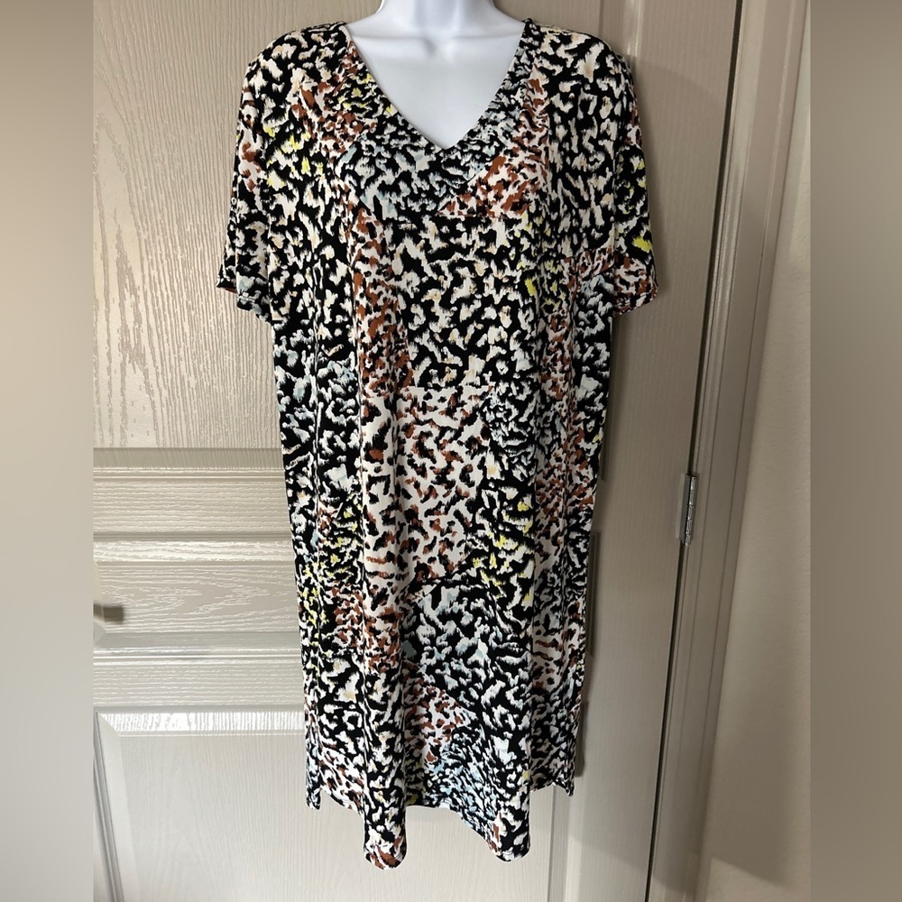 CHRISTIAN SIRIANO NEW YORK ~ XL Pullover Polyester Mini Short Dress